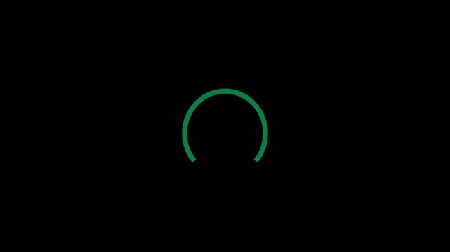 An icon logo for online motorcycle taxi drivers with a green outline. Animated symbol illustration with slow-motion graphics. Black background.