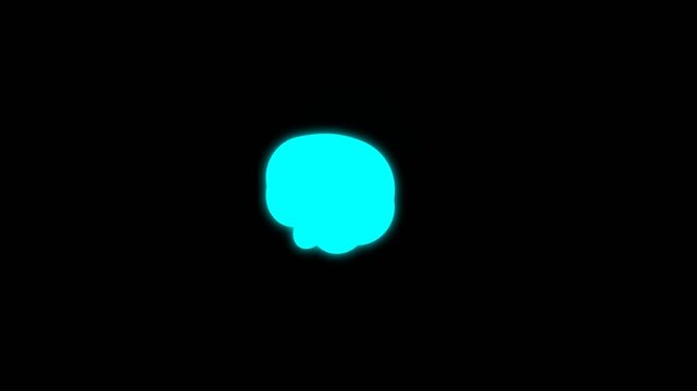 Bright Cyan Abstract Orb Pulsates with Energy and Light