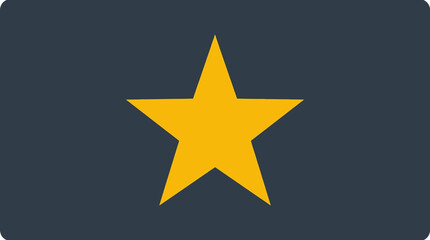 Fototapeta premium A shiny 3d golden star icon on a black background serves as a bright award symbol and holiday decoration for a celebration or web design