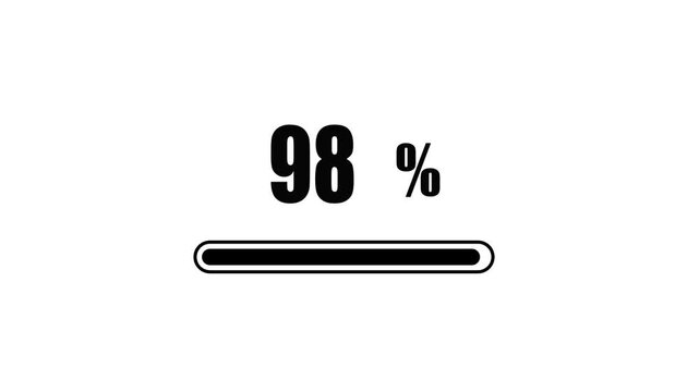 Smooth Loading Animation with Progress Bar Indicator Loop