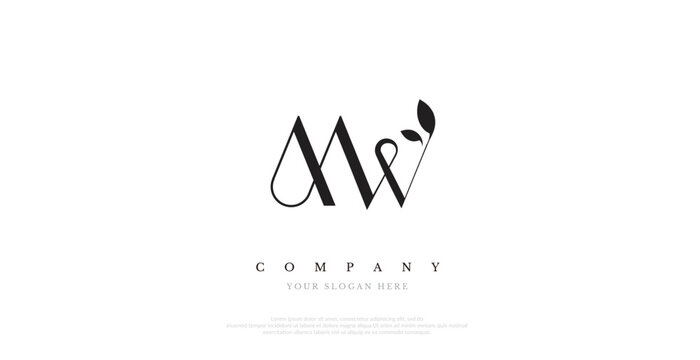 Initial MW Logo Design Elegant