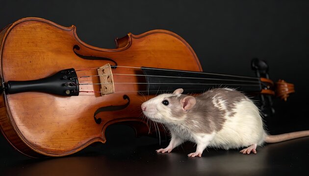 Rodent with musical instrument