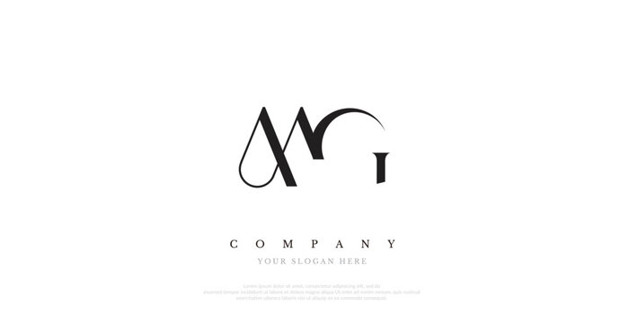 Initial MG Logo Design Elegant