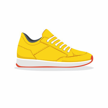 Yellow Sneaker Illustration