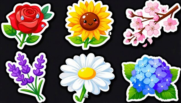 Flower Stickers Collection