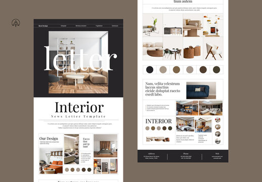 Interior News Letter Design Template