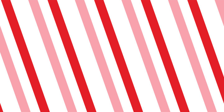 Candy cane Christmas background, peppermint diagonal stripes print seamless pattern