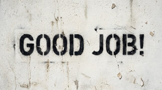 Excellent Work Recognized With A Bold Message