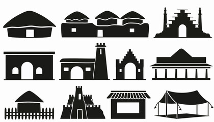 Naklejka premium Household Chores and Daily Activities Icons A Collection of Everyday Tasks and Routines