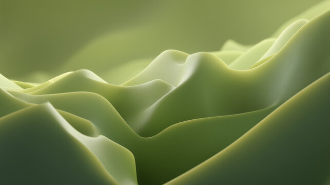 Abstract waves in various shades of green, forming a textured pattern creating a sense of depth and movement