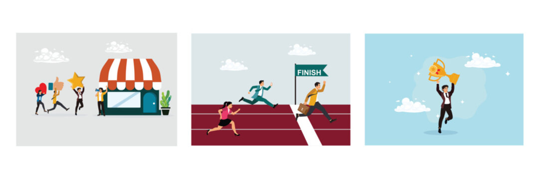Marketing strategies, tries harder than other business partners, entrepreneurs achieve success.