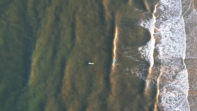 Water sports, Beach Surfing, malpe Beach, Drone View