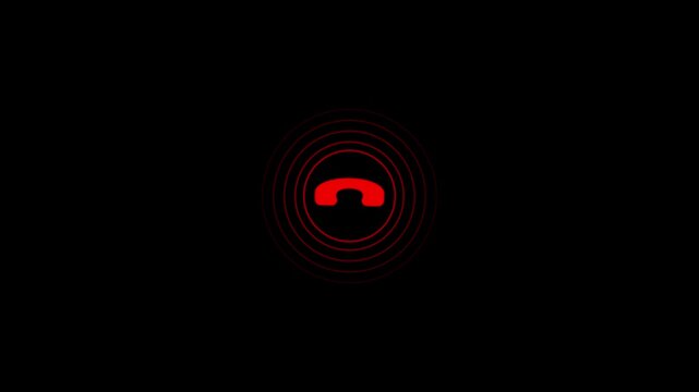 Sound wave propagation sequence three frames on black background high quality