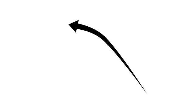 Arrow shape progressing from left to right three frame sequence