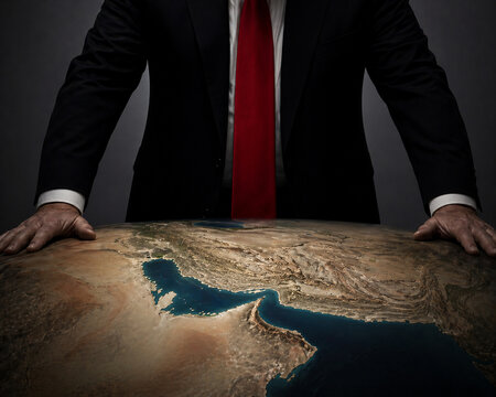 Global Business Power and Strategic Control Concept with Executive Leader