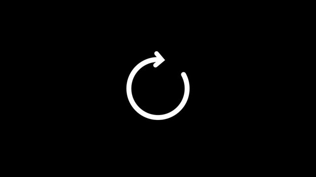 Rotating circle progression three frames on black background high quality professional