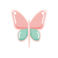 Fototapeta premium Cute cartoon butterfly illustration