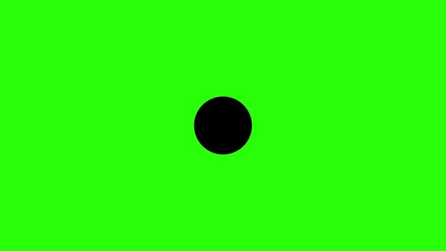 Black circle moving across green screen footage high quality professional detailed