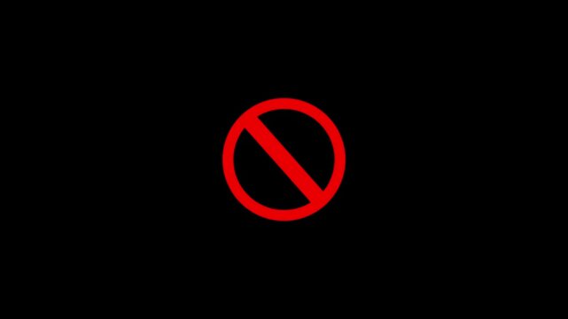 Prohibited sign with red circle and slash no symbol high quality