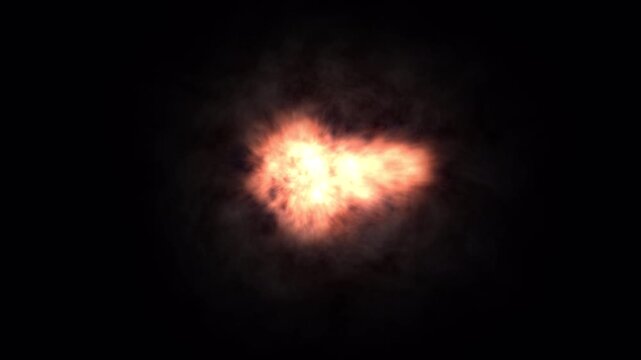rapid gun muzzle flash effect animation. 4K Video