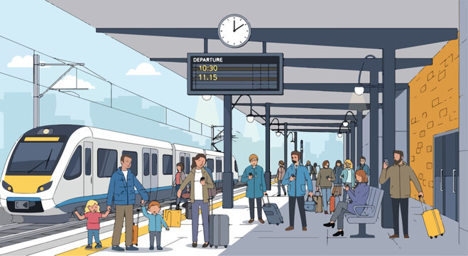 Commuters wait on platform (1)