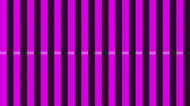 Cinematic magenta dual-tone conic sweep television test pattern motion graphic, presenting stylized signal distortion and abstract glitch textures on a deep black background.