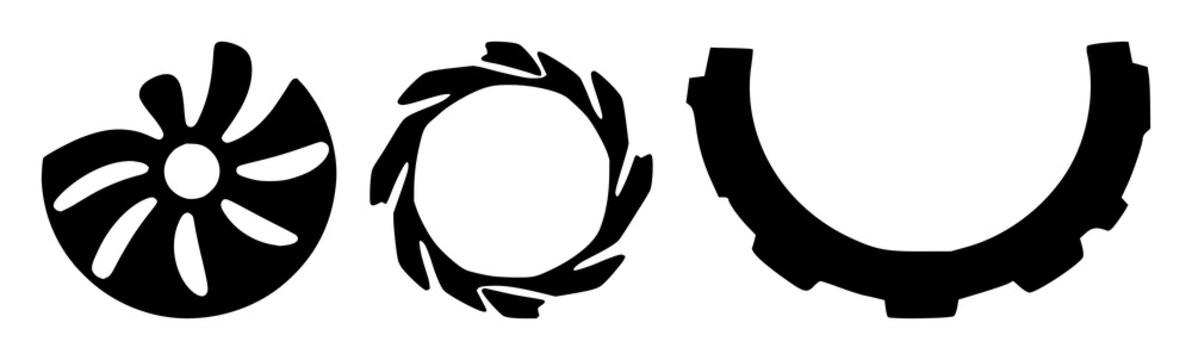 Edge server blade icon set with solid black design on white background featuring server blade, edge computing, network hardware with technology and data center