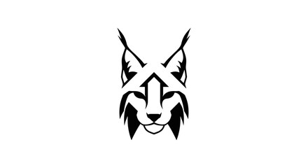 Lynx Head Logo, Vector Graphic, Wild Animal Icon © Ahda
