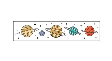 Planets in Our Solar System. © mursidi
