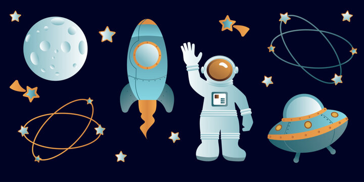 space shuttle and rocket