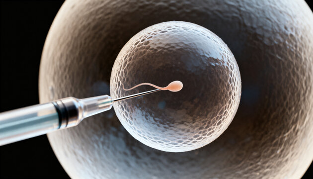Close-up Microscopic view,  IVF Laboratory Concept