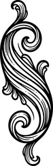 Fototapeta premium Elegant Scrollwork Design - A Classic Decorative Element.