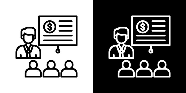 Training Icon Set Vector Collection Isolated In Black And White