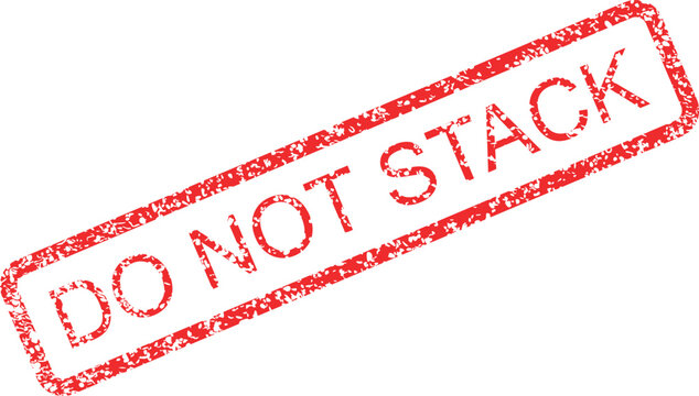 Do not stack fragile handling stamp vector