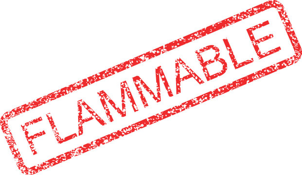 Flammable material danger stamp vector