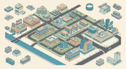 Fototapeta premium City infrastructure and urban planning.