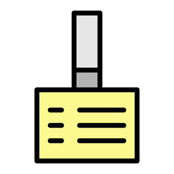 Golf Bag Tag Vector Filled Icon Design