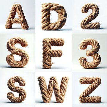 Rope alphabet numbers