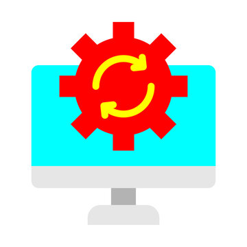 System Upgrade Vector Flat Icon Design