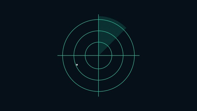 Futuristic HUD radar scan animation digital interface technology background