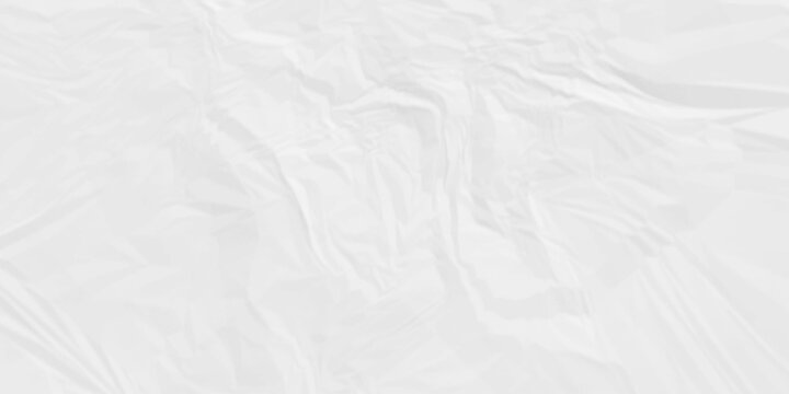 White paper wrinkled texture for background space. Rough white paper. Paper texture, recycled creased paper background.