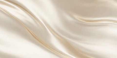 Fototapeta premium Luxury golden silk flowing fabric background with smooth silky waves and shiny elegant texture