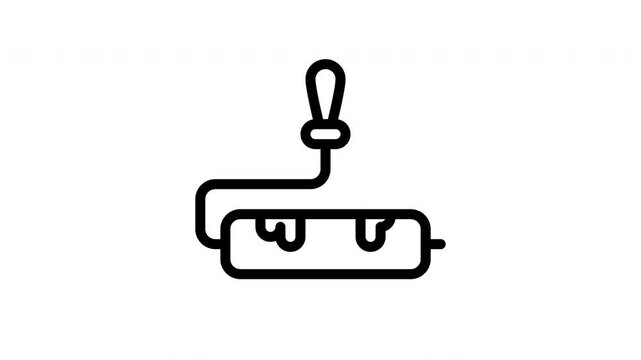 paint roller minimalist stroke animation