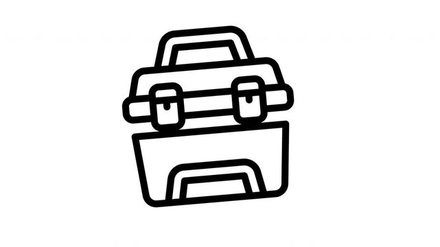 toolbox minimalist stroke animation