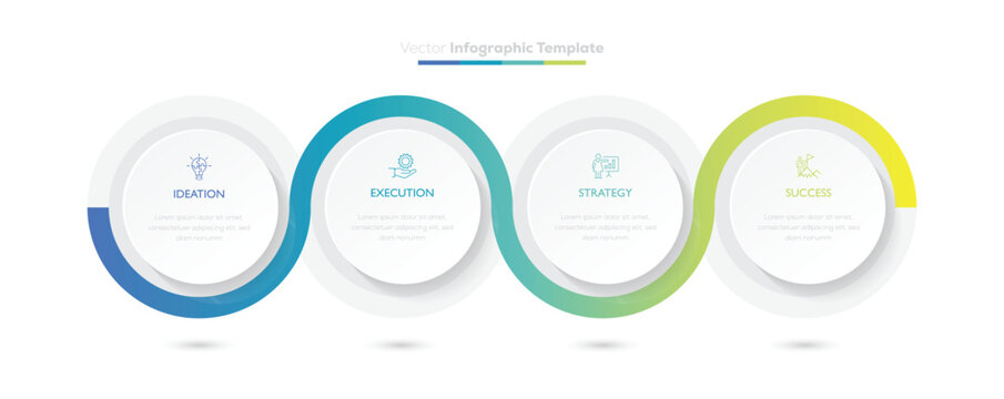 Vector template circle infographics. Timeline infographic icons designed for abstract background. 3 steps for content, flowchart, timeline, and levels. 