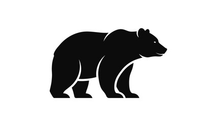 Fototapeta premium Black bear walking profile view.