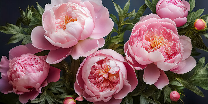 Wundersch&ouml;n pink bl&uuml;hende Pfingstrosen