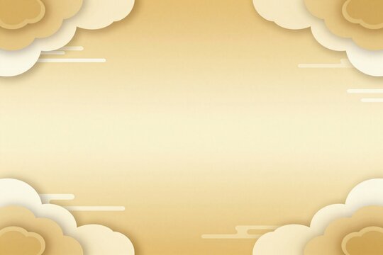 Japanese design kumotori cloud border pattern, wide angle view