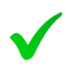 Check tick mark. Green check mark symbol icon. Green checkmark isolated on transparent background.  © Foto Vista
