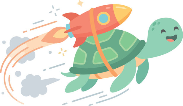 Fast Turtle With Rocket Propulsion